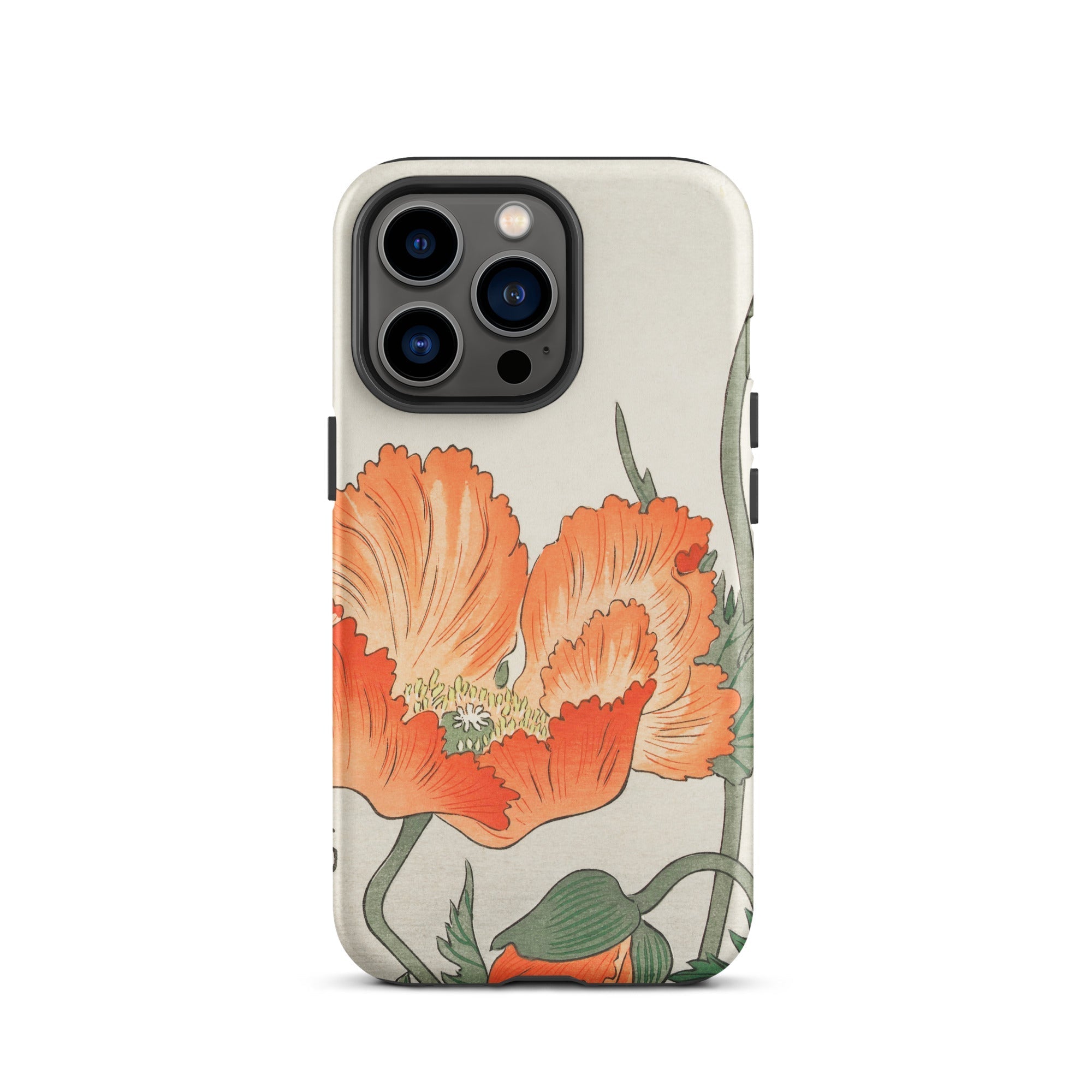 Poppies Ohara Koson Shin Hanga Iphone Case, 13 Pro / Matte, Floral Patterned Phone Case