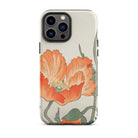 Poppies Ohara Koson Shin Hanga Iphone Case, 13 Pro Max / Matte, Floral Patterned Iphone Case