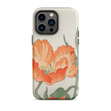 Poppies - Ohara Koson Shin-hanga Iphone Case, 14 Pro Max / Matte, Floral-patterned Iphone Case