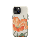Poppies Ohara Koson Shin Hanga Iphone Case, 15 / Matte, Floral Patterned Iphone Case