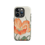 Poppies - Ohara Koson Shin-hanga Iphone Case, 15 Pro / Matte, Floral-patterned Phone Case