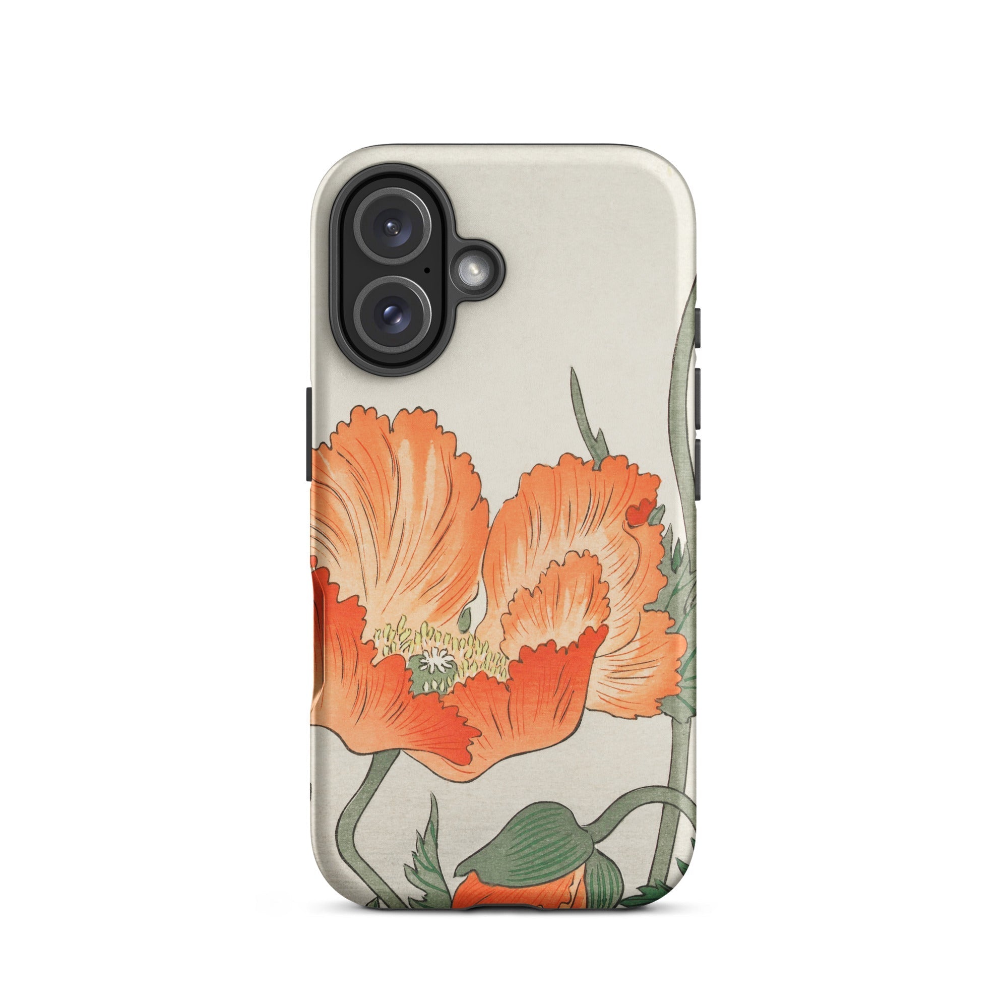 Poppies Ohara Koson Shin Hanga Iphone Case, 16 / Matte, Floral Patterned Phone Case