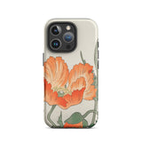 Poppies - Ohara Koson Shin-hanga Iphone Case, 16 Pro / Matte, Floral-patterned Phone Case