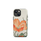 Poppies - Ohara Koson Shin-hanga Phone Case Iphone 13 Mini / Matte Floral-patterned Phone Case Ohara Koson’s Poppy, Poppy Masterpiece,