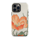 Poppies - Ohara Koson Shin-hanga Phone Case Iphone 13 Pro Max / Matte Floral-patterned Iphone Case Ohara Koson’s Poppy, Poppy Masterpiece,