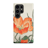 Poppies - Ohara Koson Shin-hanga Samsung Case, Galaxy S24 Ultra / Matte, Phone Case Orange Poppy Flower Design