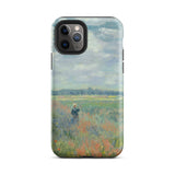 Poppy Fields Near Argenteuil - Claude Monet Phone Case Iphone 11 Pro / Matte Reproduction Monet’s Impressionistic Painting Figure Meadow,