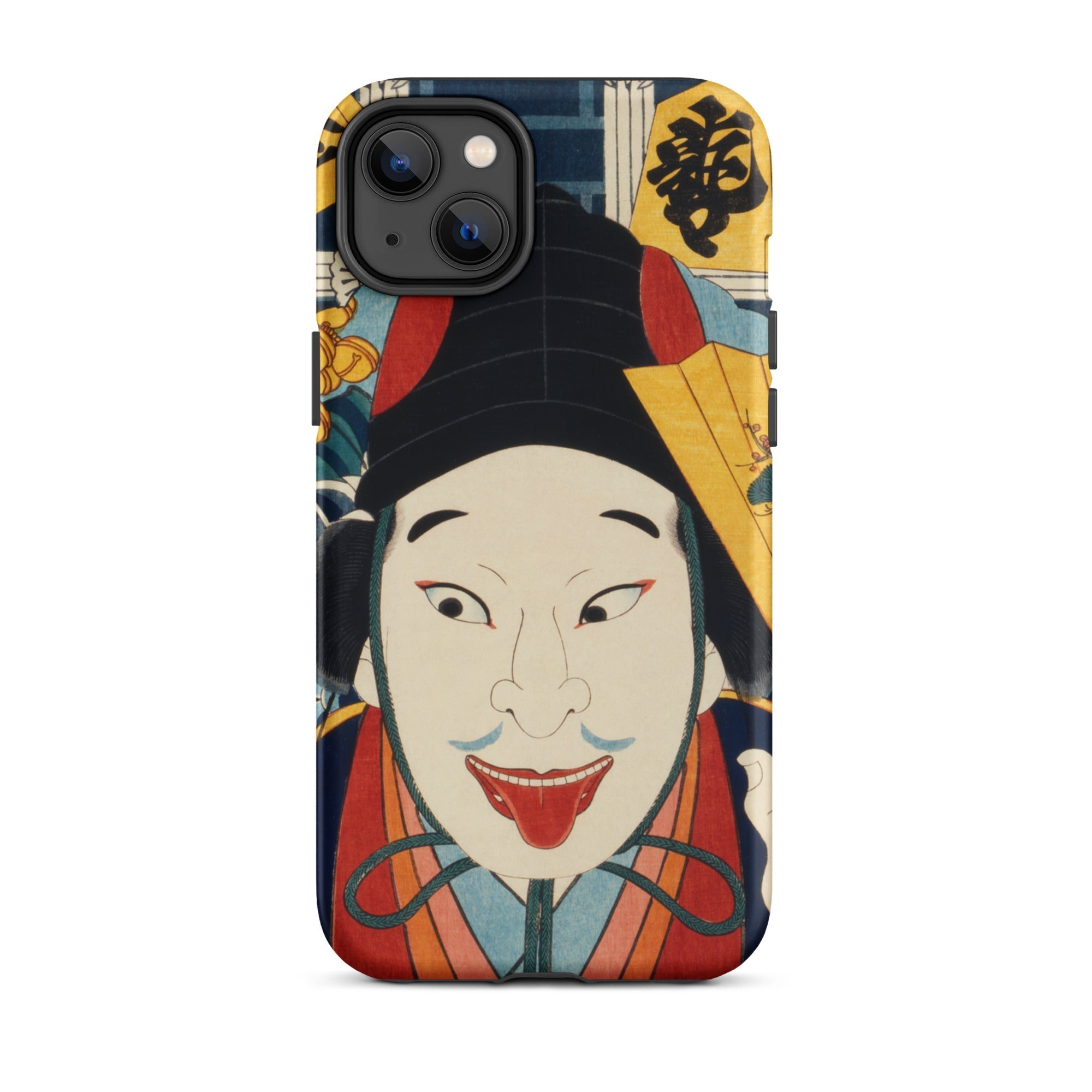 Portrait of an Actor Toyohara Kunichika Iphone Case, 14 Plus / Matte, Japanese Mask Phone Case