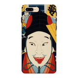 Portrait of an Actor - Toyohara Kunichika Iphone Case, 8 Plus / Matte, Phone Case Colorful Japanese Ukiyo-e Style Portrait Figure