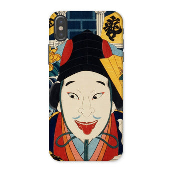 Portrait of an Actor - Toyohara Kunichika Iphone Case, x / Matte, Phone Case Colorful Japanese Ukiyo-e Style Portrait Figure