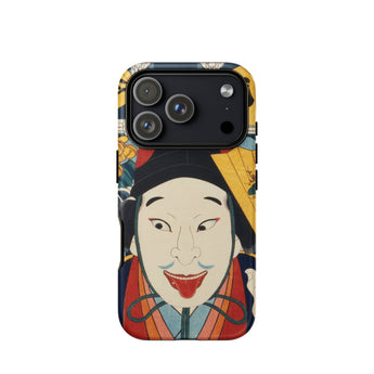 Portrait of an Actor - Toyohara Kunichika Phone Case Iphone 17 Pro / Matte 12 Max Colorful Japanese Mask, Captivating Slice, Edo-period