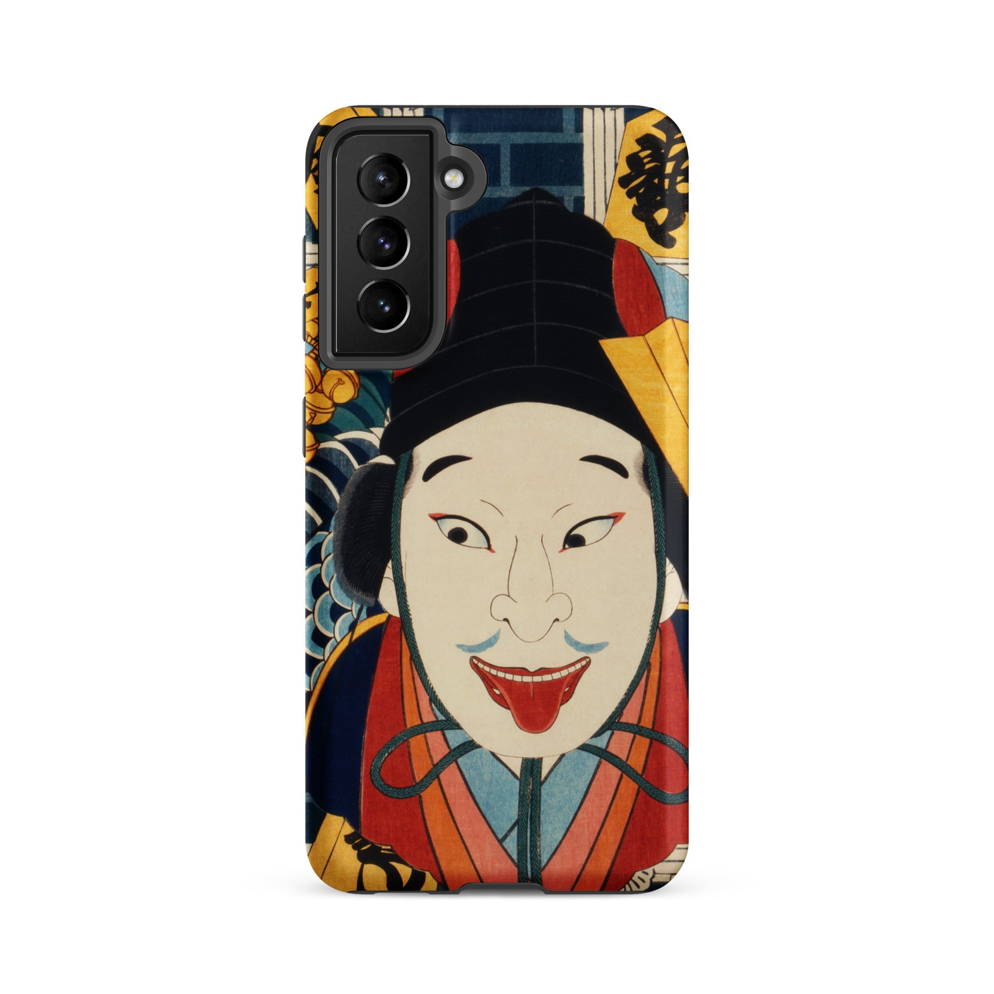 Portrait of an Actor Toyohara Kunichika Samsung Case, Galaxy S21 Fe / Matte, Smartphone Case Traditional Japanese Ukiyo e Style Portrait