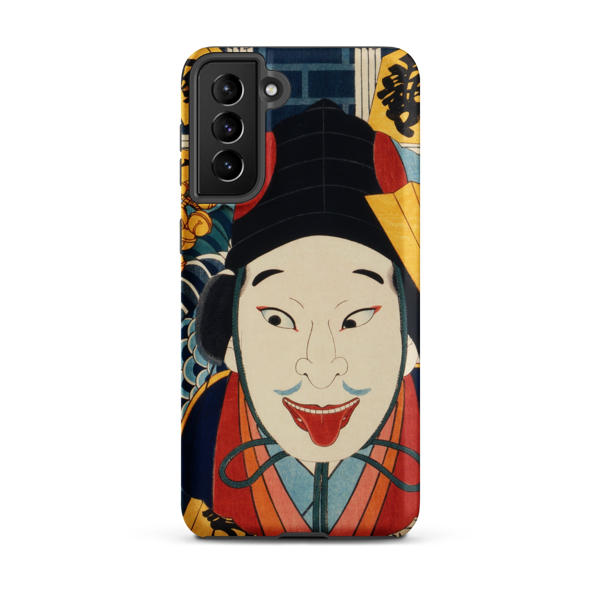 Portrait of an Actor Toyohara Kunichika Samsung Case, Galaxy S21 Plus / Matte, Smartphone Case Traditional Japanese Ukiyo e Style Portrait