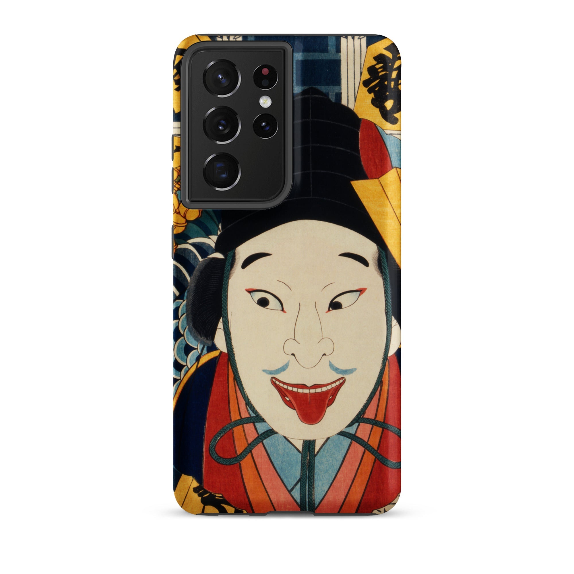 Portrait of an Actor Toyohara Kunichika Samsung Case, Galaxy S21 Ultra / Matte, Smartphone Case Traditional Japanese Ukiyo e Style
