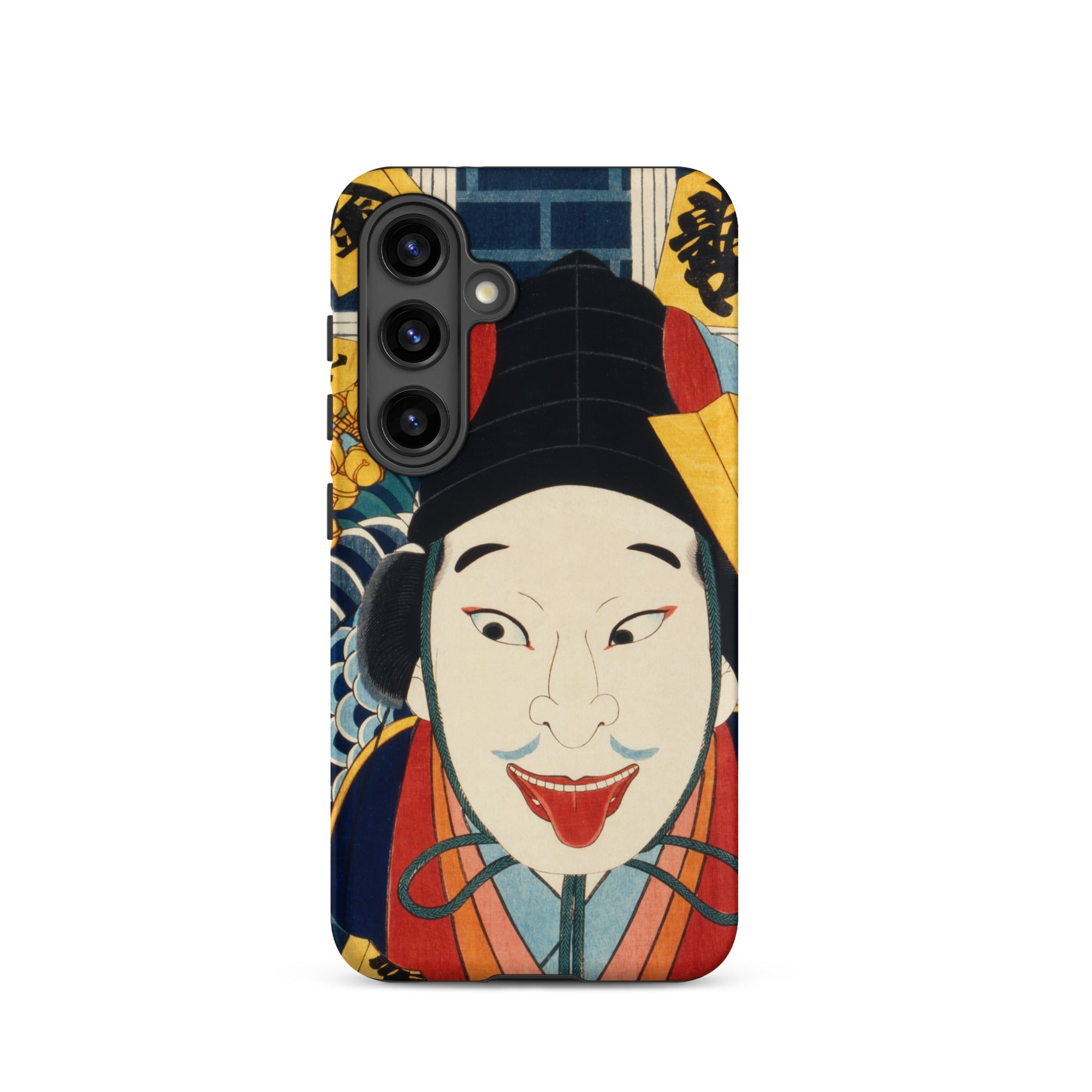 Portrait of an Actor Toyohara Kunichika Samsung Case, Galaxy S24 / Matte, Smartphone Case Traditional Japanese Ukiyo e Style Portrait Person
