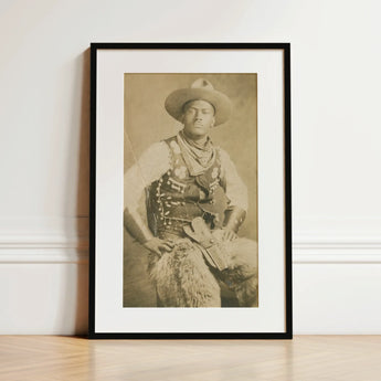 Portrait of a Black Cowboy Art Print / Canvas, 12x18’’ / 31x46cm / Frame / Matboard, Posters Prints & Visual Artwork, Toby Leon