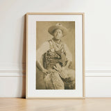 Portrait of a Black Cowboy Art Print / Canvas, 12x18’’ / 31x46cm / Natural Frame / Matboard, Posters Prints & Visual Artwork, Toby Leon