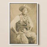 Portrait of a Black Cowboy Art Print / Canvas, 12x18’’ / 31x46cm / White Frame, Posters Prints & Visual Artwork, Toby Leon