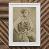 Portrait of a Black Cowboy Art Print / Canvas, 20x30’’ / 51x76cm / White Frame / Matboard, Posters Prints & Visual Artwork, Toby Leon
