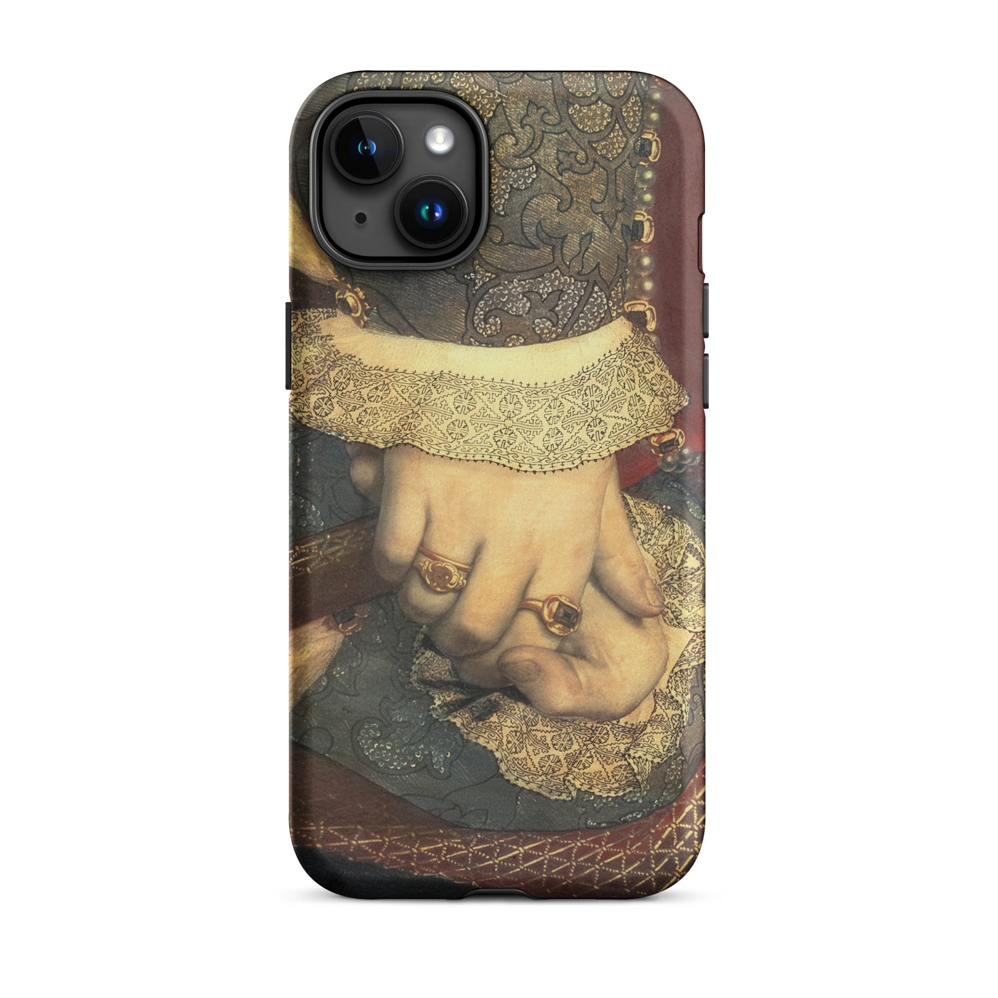 Portrait of Jane Seymour Hans Holbein Der Juengere Iphone Case, 15 Plus / Matte, Iphone Case Renaissance Style Hand Painting