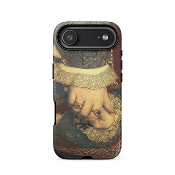 Portrait of Jane Seymour - Hans Holbein Der Juengere Iphone Case 17 Air / Matte Google Pixel 7 Pro Phone Vermeer Painting, Brocade Petals
