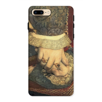 Portrait of Jane Seymour - Hans Holbein Der Juengere Iphone Case, 8 Plus / Matte, Phone Case Painting Clasped Hands