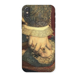 Portrait of Jane Seymour - Hans Holbein Der Juengere Iphone Case, x / Matte, Phone Case Renaissance-era Painting Clasped Hands Adorned Rings