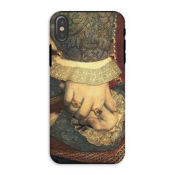 Portrait of Jane Seymour - Hans Holbein Der Juengere Iphone Case, Xs / Matte, Phone Case Renaissance-style Painting Clasped Hands