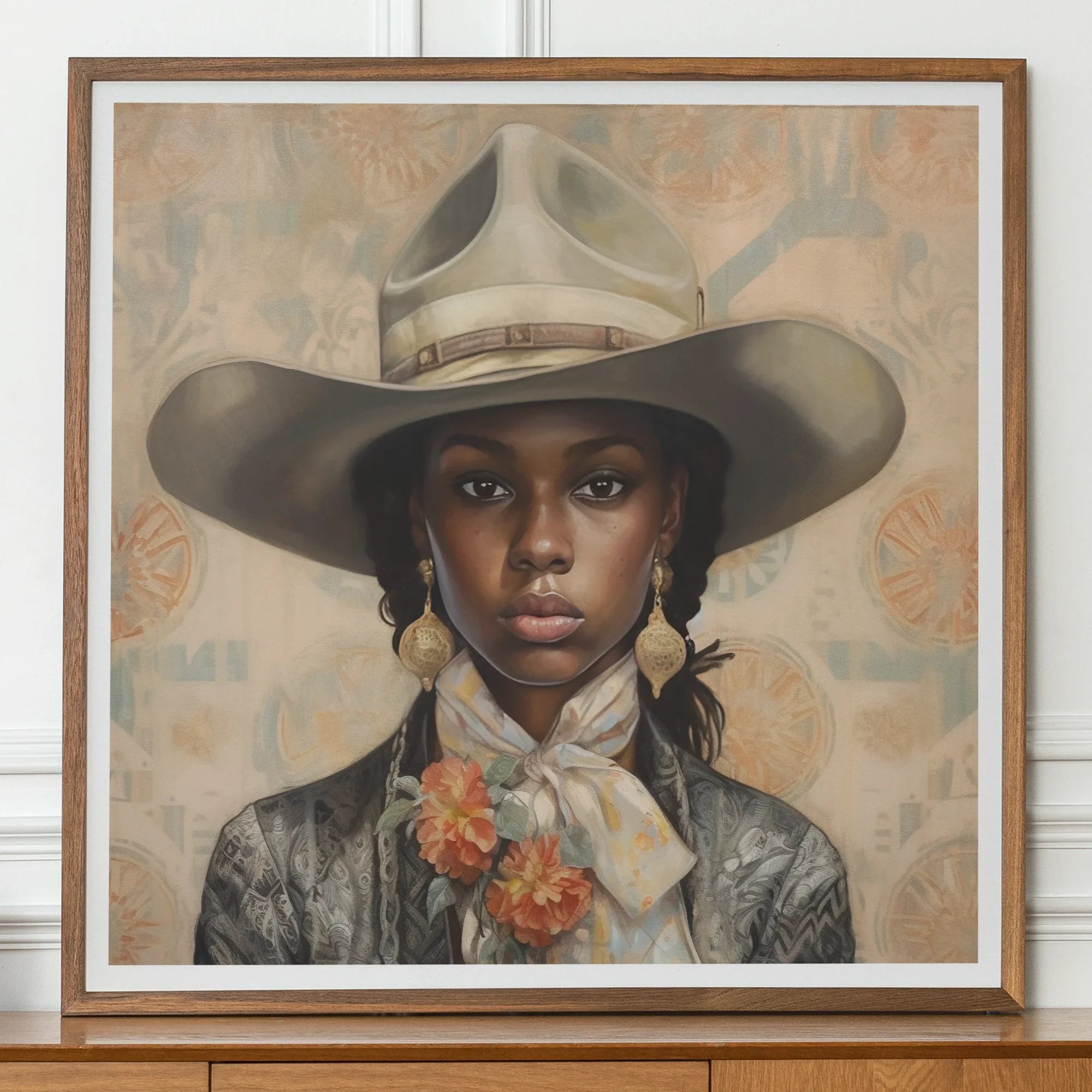 Letitia - Black Lesbian Cowgirl Art Print Posters Prints & Visual Artwork