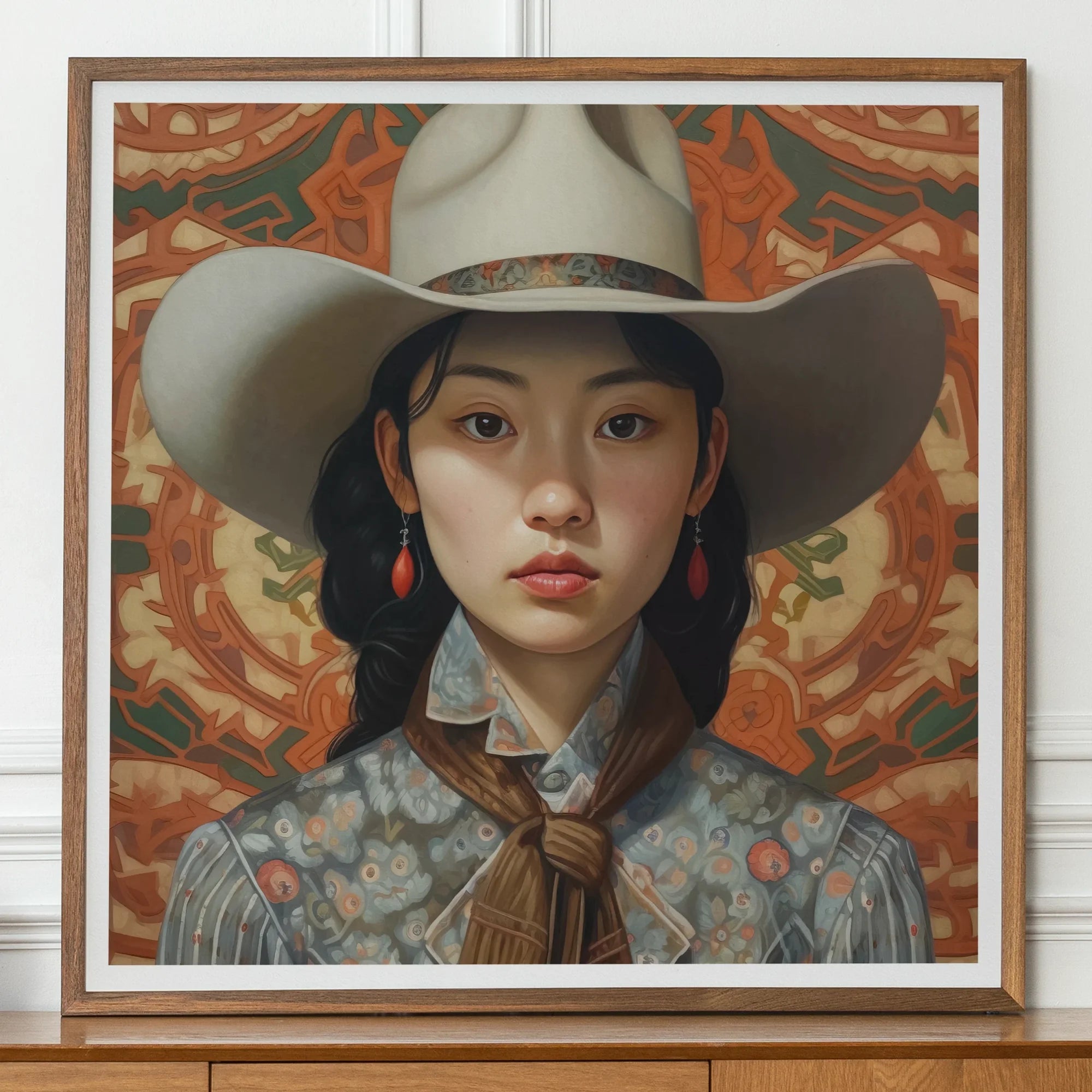 Zhi - Lesbian Chinese Cowgirl Art Print Posters Prints & Visual Artwork