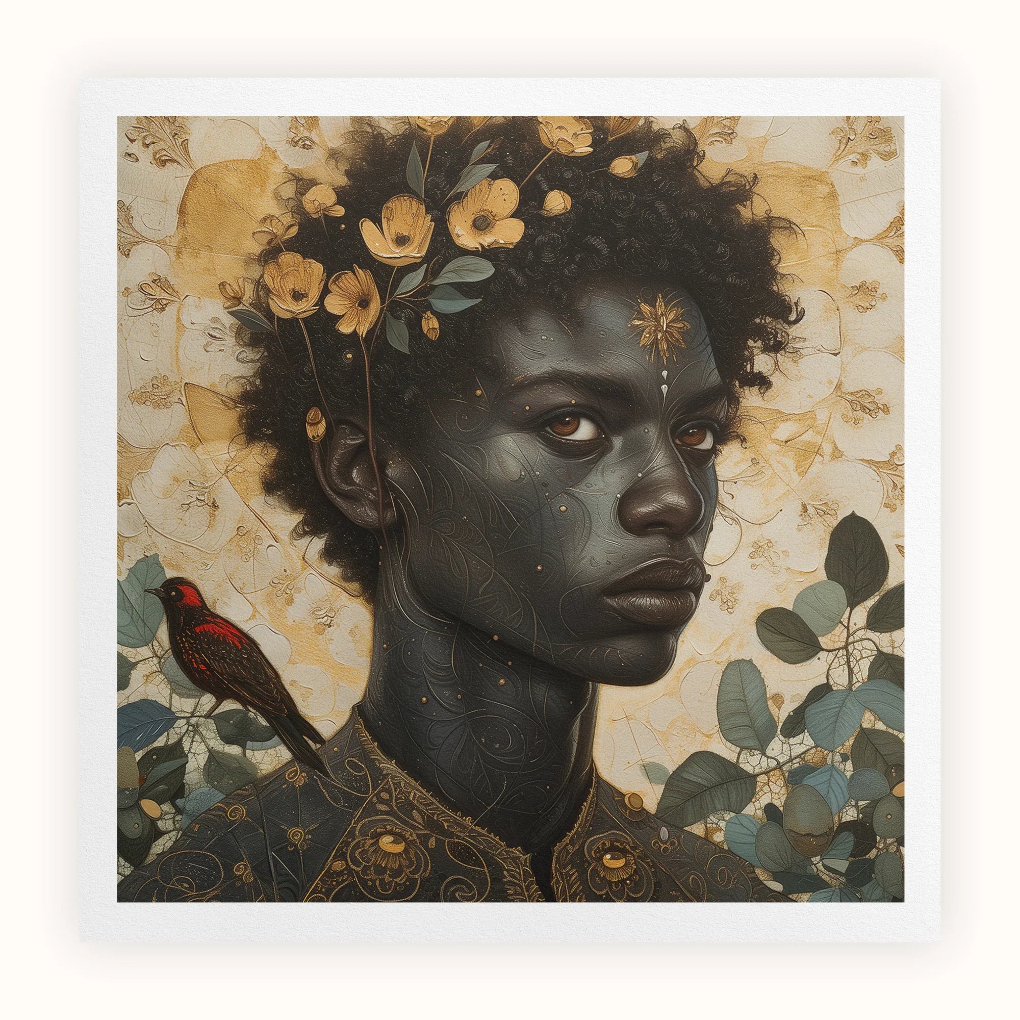 The one - Gay Black God Art Print Posters Prints & Visual Artwork