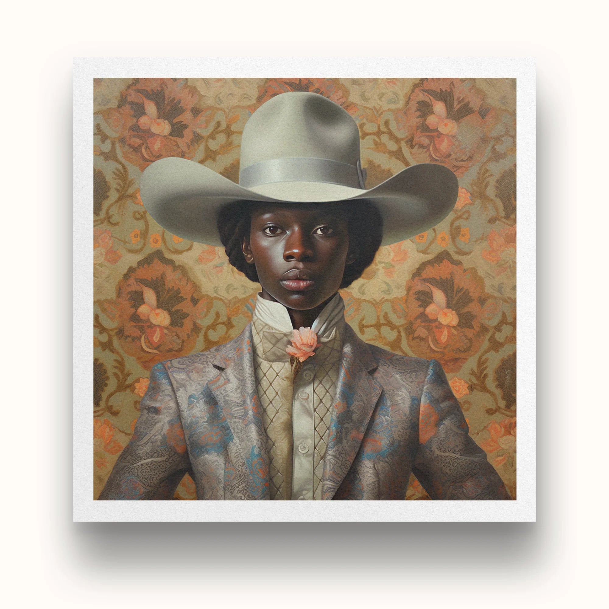 Caesar - Black Dandy Cowboy Outlaw Art Print Posters Prints & Visual Artwork