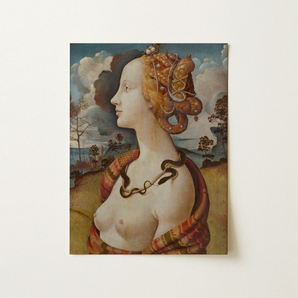 Portret van Simonetta Vespucci - Piero Di Cosimo kunstprint / Canvas, 12x16’’ / 31x41cm / Ongeframed / zonder rand, Posters Prints & Visual
