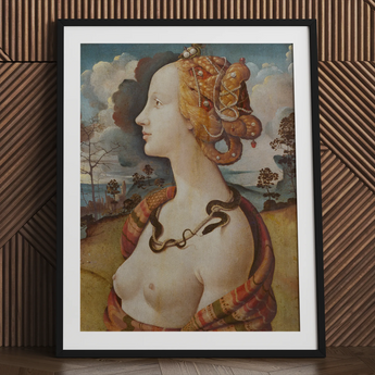 Portrait of Simonetta Vespucci - Piero Di Cosimo Art Print / Canvas Framed Art Print Classical Portrait Woman Golden Hair Piero Cosimo,