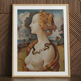 Portrait of Simonetta Vespucci - Piero Di Cosimo Art Print / Canvas Framed Art Print Classical Portrait Woman Golden Hair Piero Cosimo,