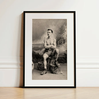 Portrait of a Tattooed Man Art Print / Canvas, 12x18’’ / 31x46cm / Black Frame / Matboard, Posters Prints & Visual Artwork, Toby Leon