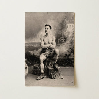Portrait of a Tattooed Man Art Print / Canvas, 12x18’’ / 31x46cm / Unframed / no Border, Posters Prints & Visual Artwork, Toby Leon