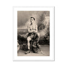 Portrait of a Tattooed Man Art Print, Framed Black White Portrait Tattooed Man