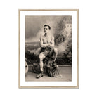 Portrait of a Tattooed Man Art Print, Framed Black White Portrait Muscular Man