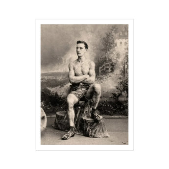 Portrait of a Tattooed Man Art Print, Muscular Man Attire