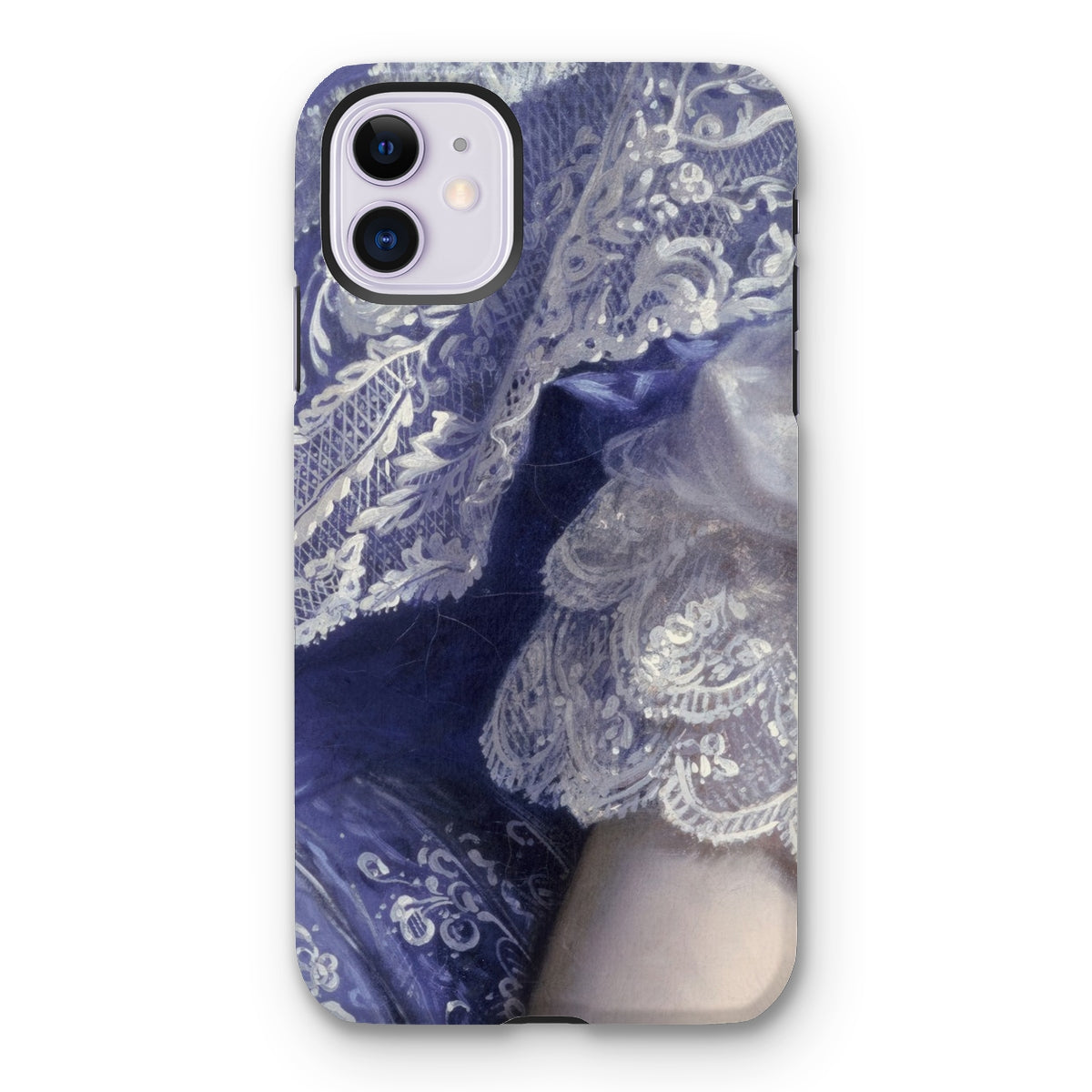 Portrait of a Woman - Franz Xaver Winterhalter Iphone Case, 11 / Matte, Iphone Case Blue White Lace Design