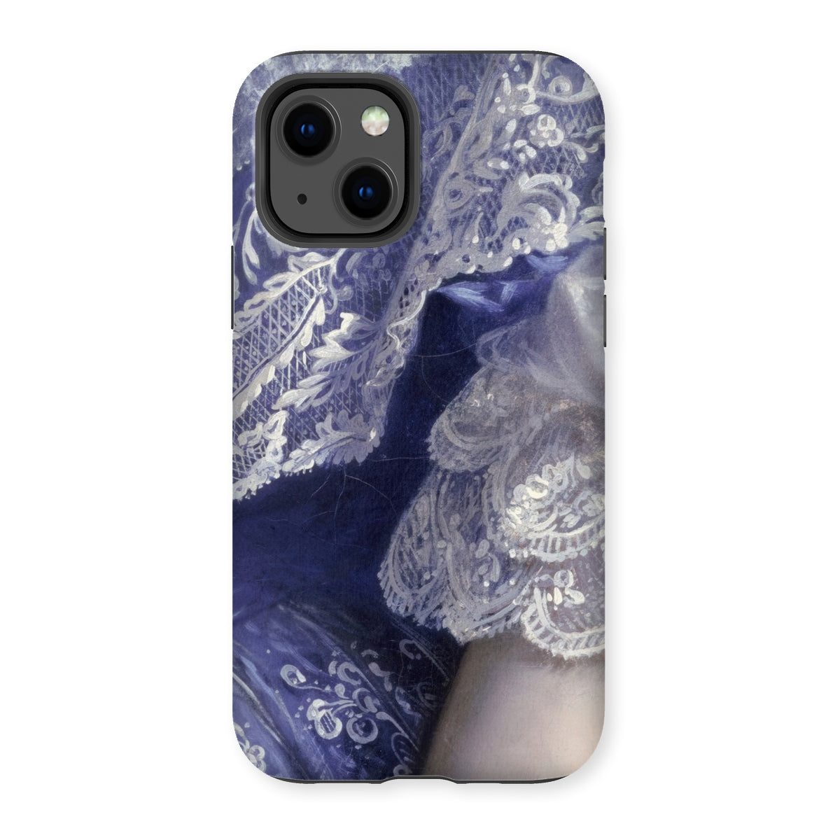 Portrait of a Woman - Franz Xaver Winterhalter Iphone Case, 13 / Matte, Iphone Case Blue White Lace Design