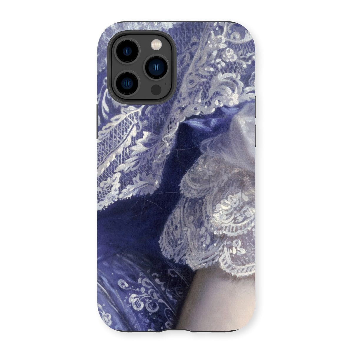 Portrait of a Woman - Franz Xaver Winterhalter Iphone Case, 14 Pro / Matte, Ornate Blue White Phone Case