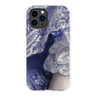 Portrait of a Woman - Franz Xaver Winterhalter Iphone Case, 14 Pro / Matte, Ornate Blue White Phone Case