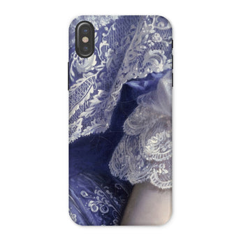 Portrait of a Woman - Franz Xaver Winterhalter Iphone Case, x / Matte, Blue White Lace Phone Case