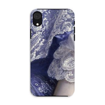 Portrait of a Woman - Franz Xaver Winterhalter Iphone Case, Xr / Matte, Phone Case Blue White Lace Design