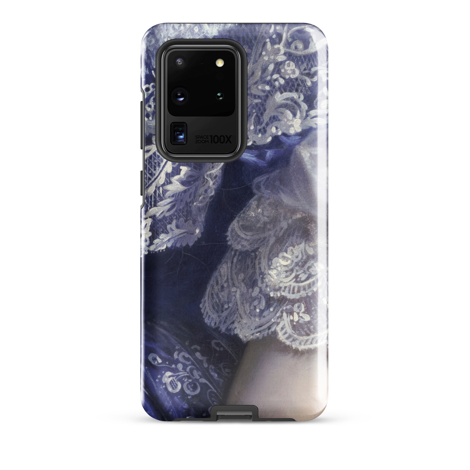 Portrait of a Woman Franz Xaver Winterhalter Samsung Case, Galaxy S20 Ultra / Gloss, Smartphone Case Ornate Lace Pattern
