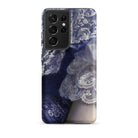 Portrait of a Woman Franz Xaver Winterhalter Samsung Case, Galaxy S21 Ultra / Matte, Phone Case Intricate Lace Pattern Dark Blue Light