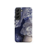 Portrait of a Woman - Franz Xaver Winterhalter Samsung Case, Galaxy S22 / Matte, Smartphone Case Blue White Lace Design