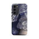 Portrait of a Woman Franz Xaver Winterhalter Samsung Case, Galaxy S23 Plus / Matte, Smartphone Case Blue White Lace Pattern